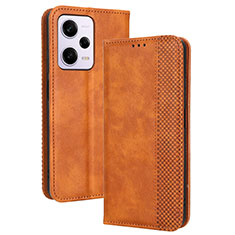 Funda de Cuero Cartera con Soporte Carcasa BY4 para Xiaomi Redmi Note 12 Explorer Marron