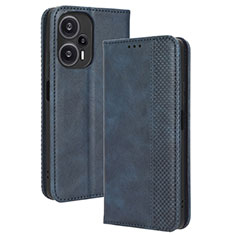 Funda de Cuero Cartera con Soporte Carcasa BY4 para Xiaomi Redmi Note 12 Turbo 5G Azul