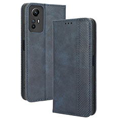 Funda de Cuero Cartera con Soporte Carcasa BY4 para Xiaomi Redmi Note 12S Azul