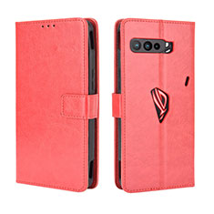 Funda de Cuero Cartera con Soporte Carcasa BY5 para Asus ROG Phone 3 Rojo