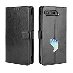 Funda de Cuero Cartera con Soporte Carcasa BY5 para Asus ROG Phone 5 Pro Negro