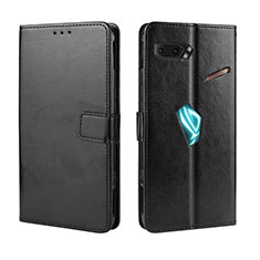 Funda de Cuero Cartera con Soporte Carcasa BY5 para Asus ROG Phone II ZS660KL Negro