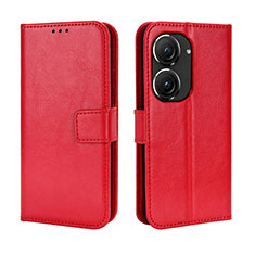 Funda de Cuero Cartera con Soporte Carcasa BY5 para Asus ZenFone 10 Rojo