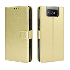 Funda de Cuero Cartera con Soporte Carcasa BY5 para Asus ZenFone 8 Flip ZS672KS Oro