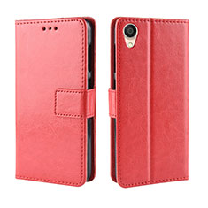 Funda de Cuero Cartera con Soporte Carcasa BY5 para Asus ZenFone Live L2 ZA550KL Rojo