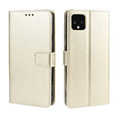 Funda de Cuero Cartera con Soporte Carcasa BY5 para Google Pixel 4 XL Oro