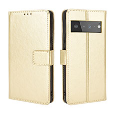 Funda de Cuero Cartera con Soporte Carcasa BY5 para Google Pixel 6 5G Oro