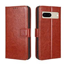 Funda de Cuero Cartera con Soporte Carcasa BY5 para Google Pixel 7 5G Marron