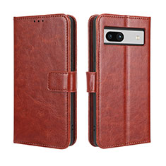 Funda de Cuero Cartera con Soporte Carcasa BY5 para Google Pixel 7a 5G Marron