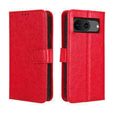 Funda de Cuero Cartera con Soporte Carcasa BY5 para Google Pixel 8 5G Rojo