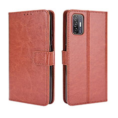 Funda de Cuero Cartera con Soporte Carcasa BY5 para HTC Desire 21 Pro 5G Marron