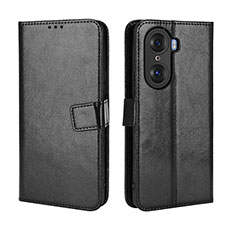 Funda de Cuero Cartera con Soporte Carcasa BY5 para Huawei Honor 60 5G Negro