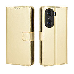 Funda de Cuero Cartera con Soporte Carcasa BY5 para Huawei Honor 60 5G Oro