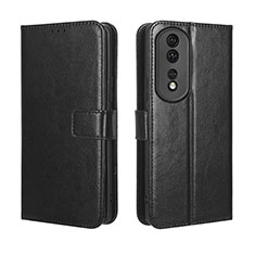 Funda de Cuero Cartera con Soporte Carcasa BY5 para Huawei Honor 80 Pro Flat 5G Negro