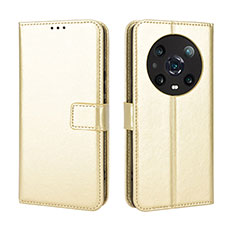 Funda de Cuero Cartera con Soporte Carcasa BY5 para Huawei Honor Magic4 Pro 5G Oro