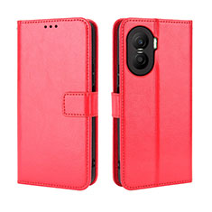 Funda de Cuero Cartera con Soporte Carcasa BY5 para Huawei Honor X40i 5G Rojo