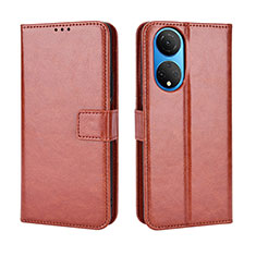 Funda de Cuero Cartera con Soporte Carcasa BY5 para Huawei Honor X7 Marron