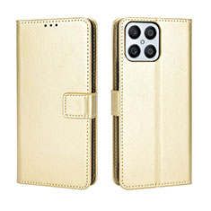 Funda de Cuero Cartera con Soporte Carcasa BY5 para Huawei Honor X8 4G Oro