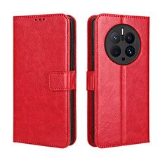 Funda de Cuero Cartera con Soporte Carcasa BY5 para Huawei Mate 50 Pro Rojo