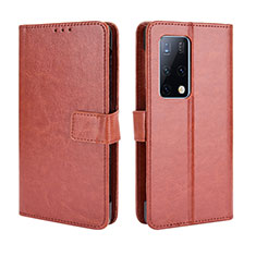 Funda de Cuero Cartera con Soporte Carcasa BY5 para Huawei Mate X2 Marron