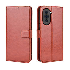 Funda de Cuero Cartera con Soporte Carcasa BY5 para Huawei Nova 10 Marron