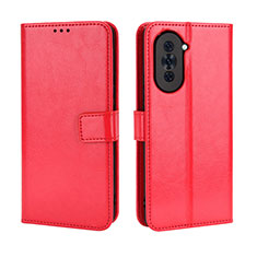 Funda de Cuero Cartera con Soporte Carcasa BY5 para Huawei Nova 10 Pro Rojo