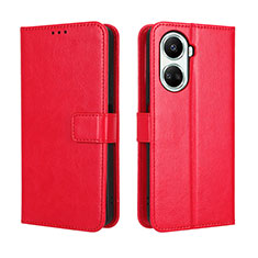 Funda de Cuero Cartera con Soporte Carcasa BY5 para Huawei Nova 10 SE Rojo