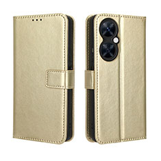 Funda de Cuero Cartera con Soporte Carcasa BY5 para Huawei Nova 11i Oro