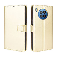 Funda de Cuero Cartera con Soporte Carcasa BY5 para Huawei Nova 8i Oro