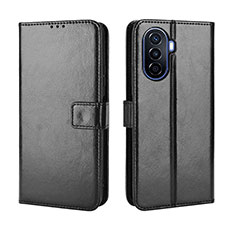 Funda de Cuero Cartera con Soporte Carcasa BY5 para Huawei Nova Y71 Negro