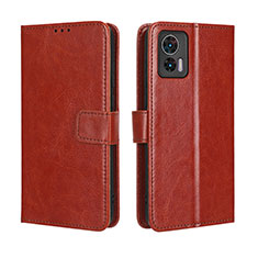 Funda de Cuero Cartera con Soporte Carcasa BY5 para Motorola Moto Edge 30 Neo 5G Marron