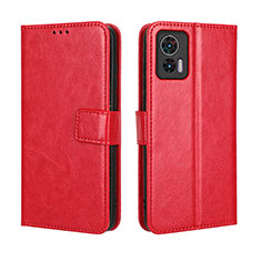 Funda de Cuero Cartera con Soporte Carcasa BY5 para Motorola Moto Edge 30 Neo 5G Rojo