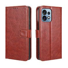 Funda de Cuero Cartera con Soporte Carcasa BY5 para Motorola Moto Edge 40 Pro 5G Marron