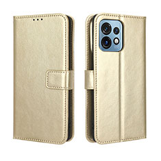 Funda de Cuero Cartera con Soporte Carcasa BY5 para Motorola Moto Edge Plus (2023) 5G Oro