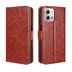 Funda de Cuero Cartera con Soporte Carcasa BY5 para Motorola Moto G Stylus (2023) 5G Marron