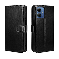 Funda de Cuero Cartera con Soporte Carcasa BY5 para Motorola Moto G14 Negro