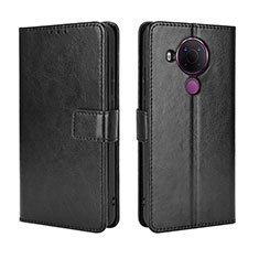 Funda de Cuero Cartera con Soporte Carcasa BY5 para Nokia 5.4 Negro