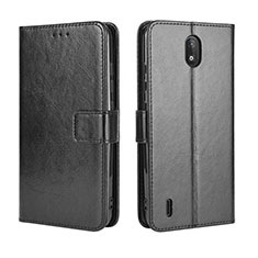 Funda de Cuero Cartera con Soporte Carcasa BY5 para Nokia C2 Negro