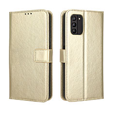 Funda de Cuero Cartera con Soporte Carcasa BY5 para Nokia G100 Oro