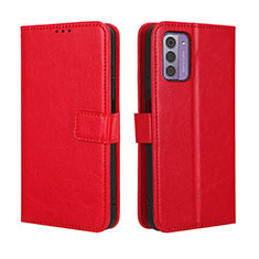 Funda de Cuero Cartera con Soporte Carcasa BY5 para Nokia G310 5G Rojo