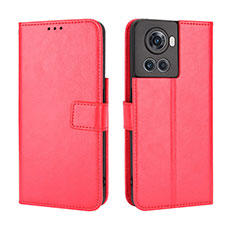 Funda de Cuero Cartera con Soporte Carcasa BY5 para OnePlus 10R 5G Rojo