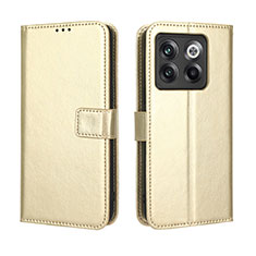 Funda de Cuero Cartera con Soporte Carcasa BY5 para OnePlus 10T 5G Oro