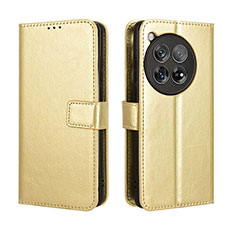 Funda de Cuero Cartera con Soporte Carcasa BY5 para OnePlus 12R 5G Oro