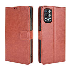 Funda de Cuero Cartera con Soporte Carcasa BY5 para OnePlus 9R 5G Marron