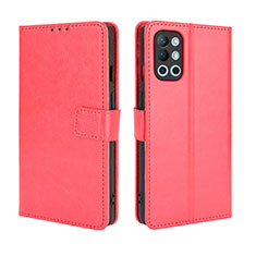 Funda de Cuero Cartera con Soporte Carcasa BY5 para OnePlus 9R 5G Rojo