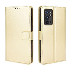 Funda de Cuero Cartera con Soporte Carcasa BY5 para OnePlus 9RT 5G Oro