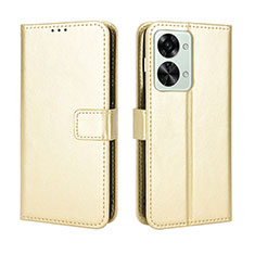 Funda de Cuero Cartera con Soporte Carcasa BY5 para OnePlus Nord 2T 5G Oro