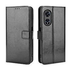 Funda de Cuero Cartera con Soporte Carcasa BY5 para Oppo A18 Negro