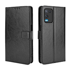 Funda de Cuero Cartera con Soporte Carcasa BY5 para Oppo A54 4G Negro