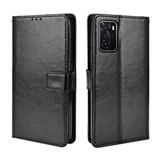 Funda de Cuero Cartera con Soporte Carcasa BY5 para Oppo A55S 5G Negro